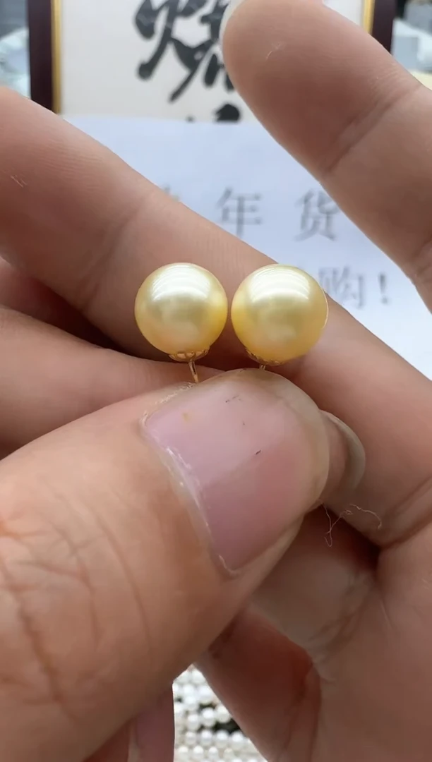 【闪购商品】海水珍珠耳饰18K金镶嵌清货