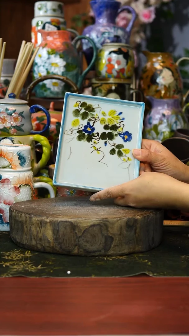 花瓶/杯子/碗86号景德镇手工手绘釉下彩