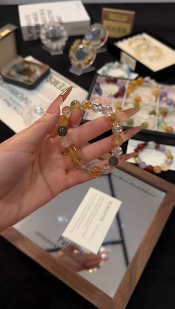 合金手链水晶黄塔晶x2789