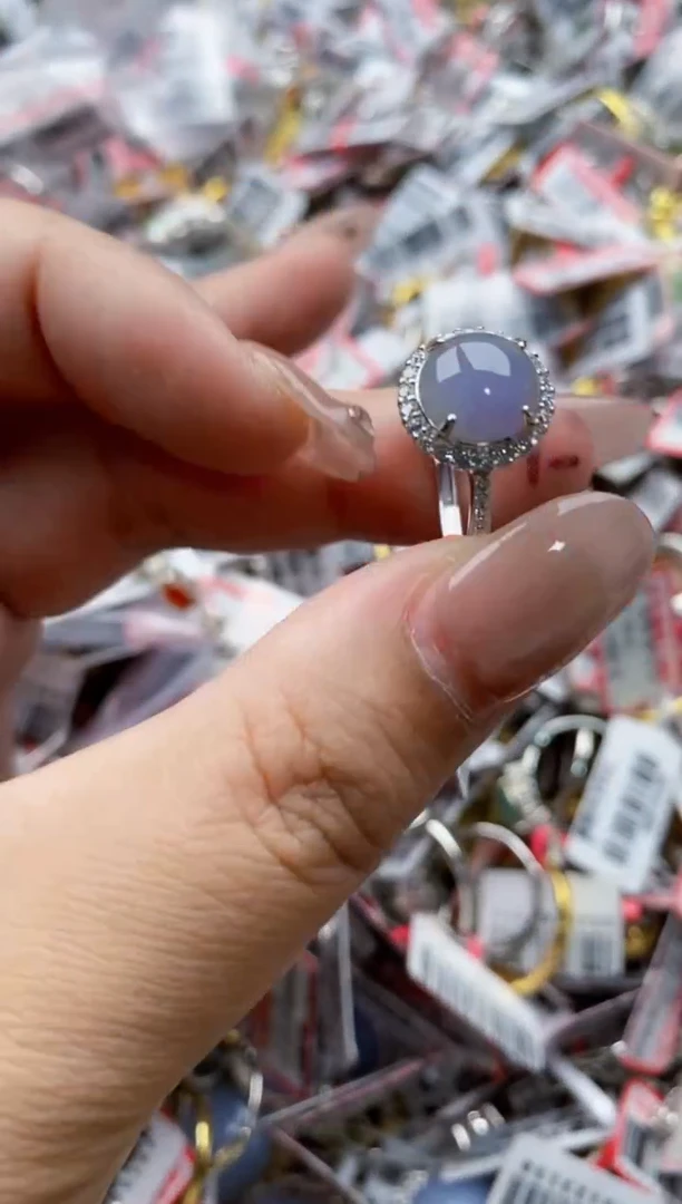 【闪购商品】翡翠戒指银S925镶嵌444444---9