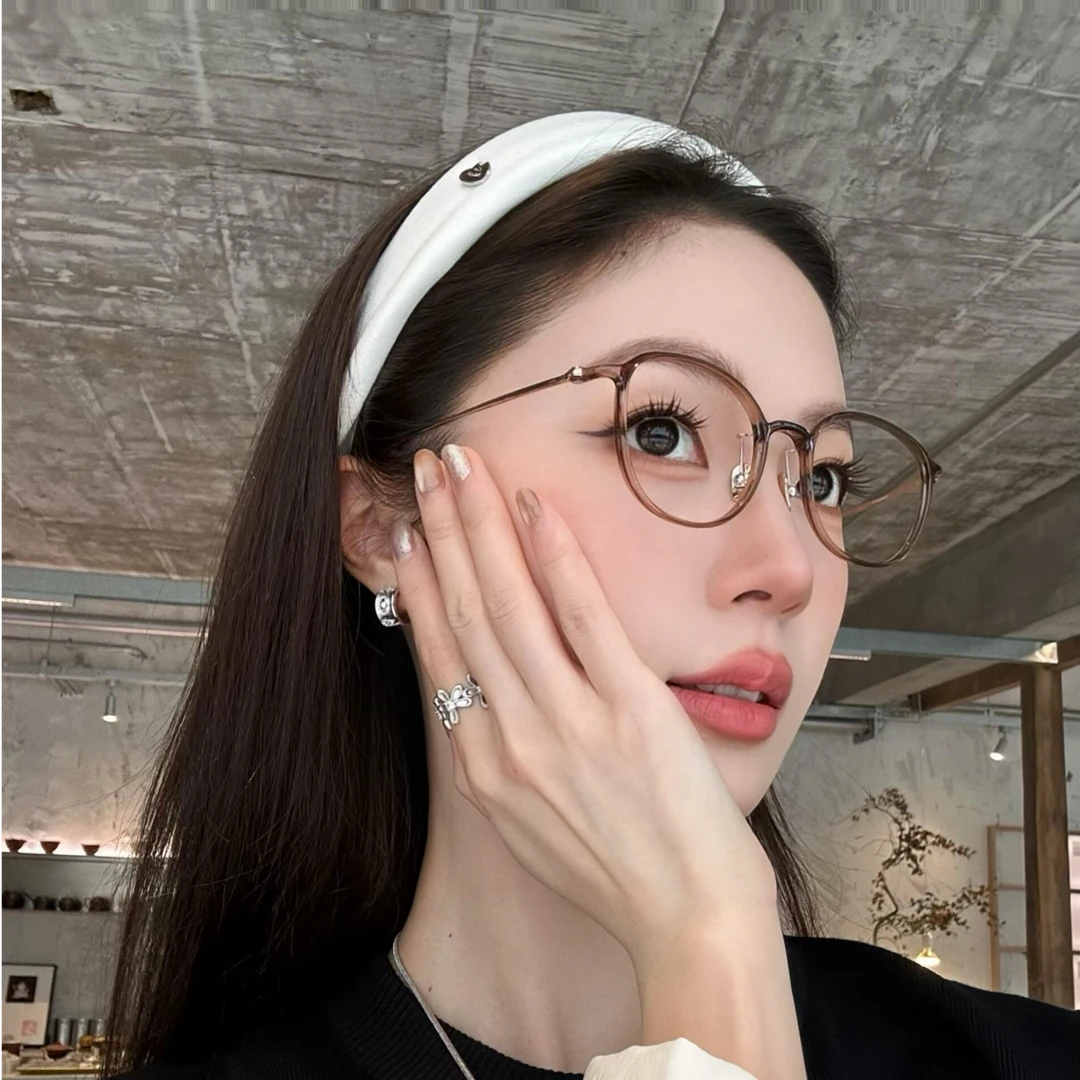 3号-7g超轻羽毛钛卡林可配高度数椭圆眼镜镜框高颜值素颜镜框