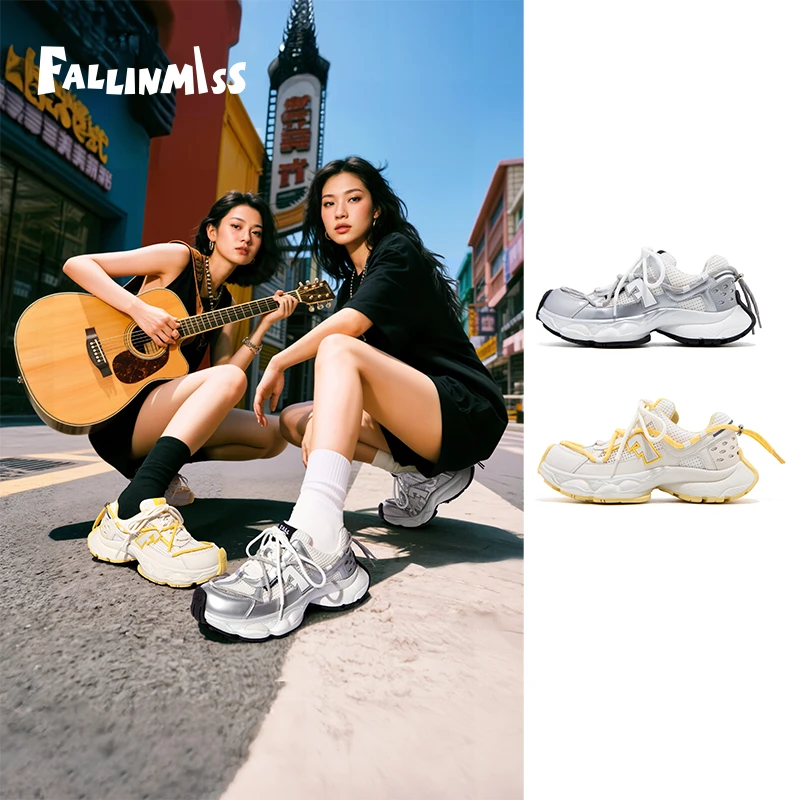 【巴图&博谷优享】非谜星轨鞋透网老爹鞋女2025夏季新款厚底户外*