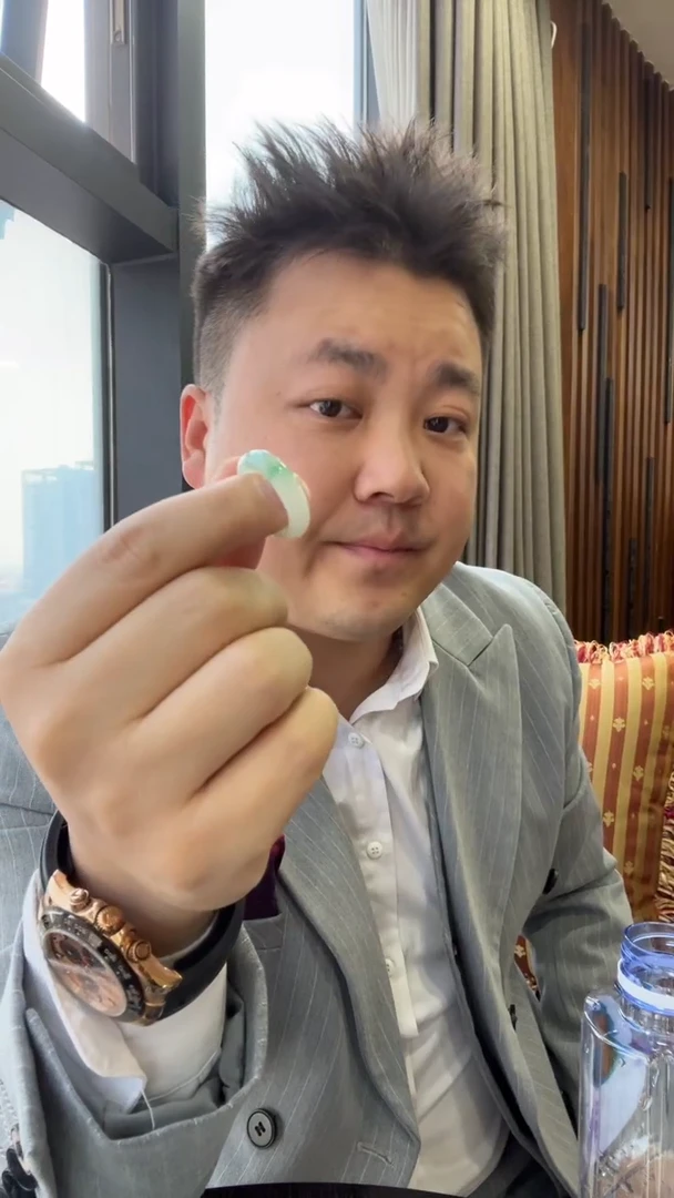 未镶嵌戒指翡翠戒圈  14圈口