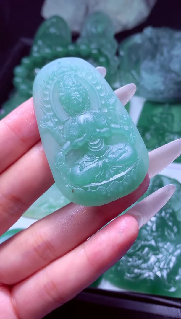 未镶嵌定制翡翠用****6天然缅甸翡翠A货毛货吊坠