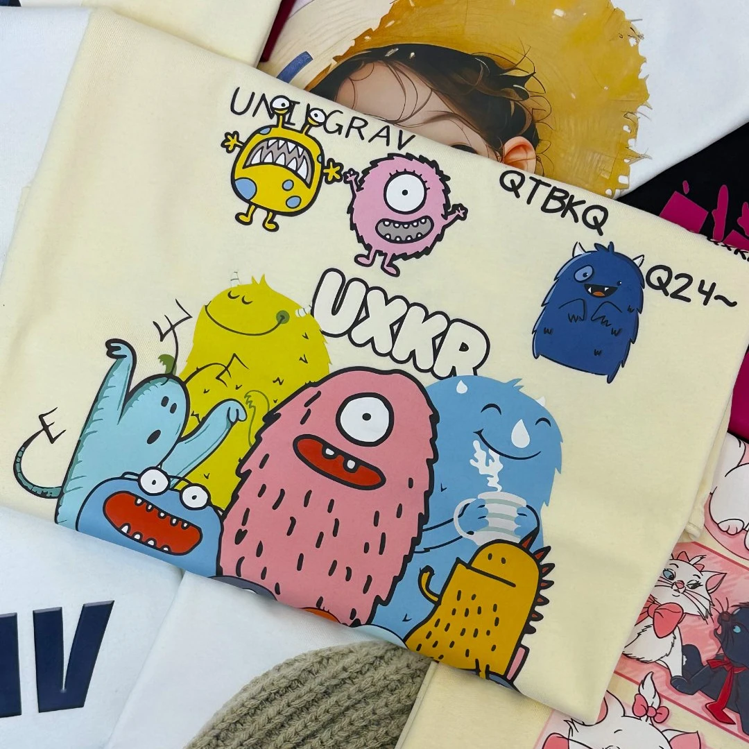 【601-649】2024夏季男女童纯棉短袖T恤韩百搭卡通印花中大童上衣