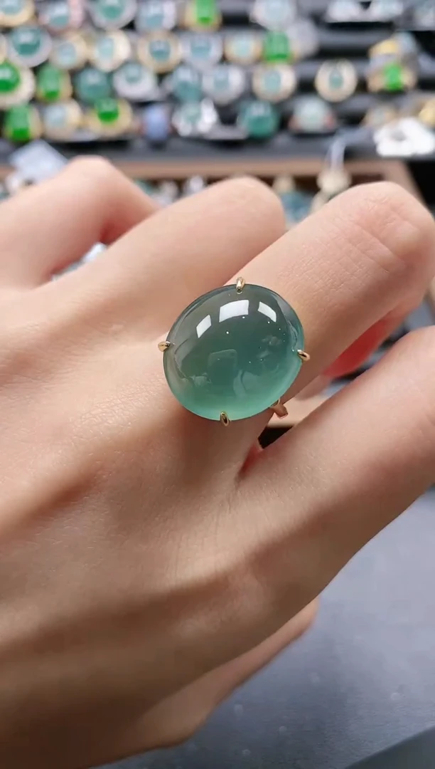 【闪购商品】翡翠戒指银S925镶嵌51511