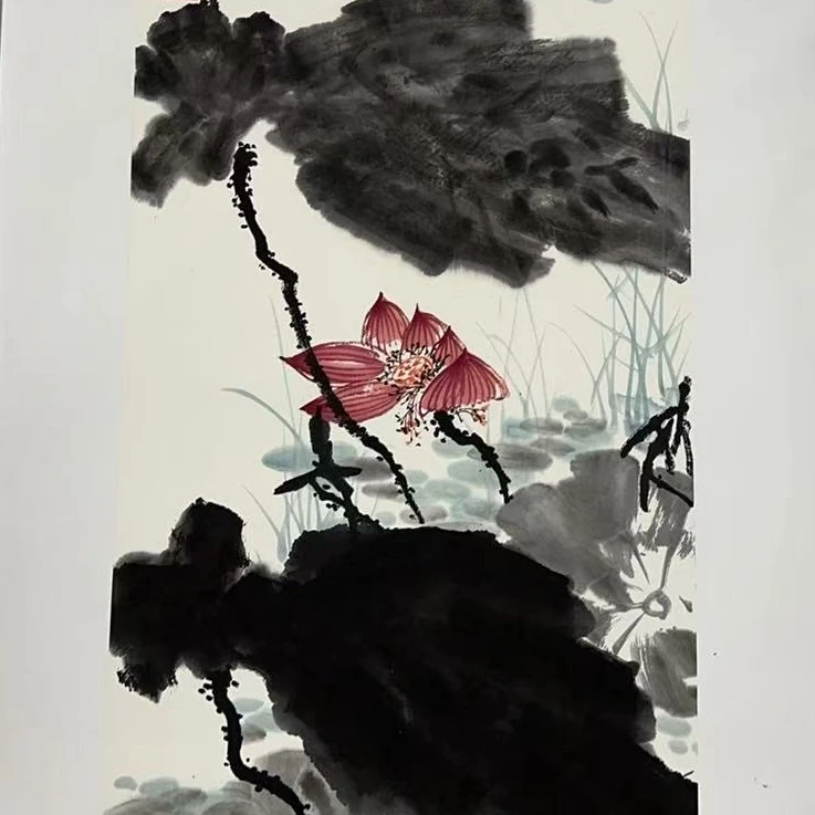 橱窗展示/乐雅文化艺术中心/李庆宣/纸国画/带证书