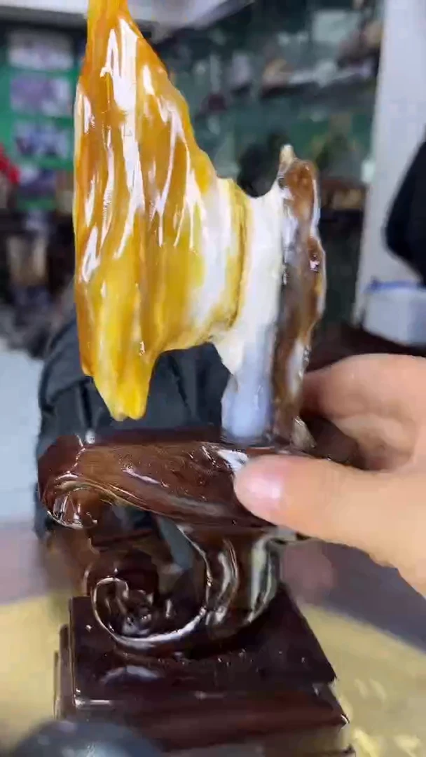 缅甸天然树化玉摆件