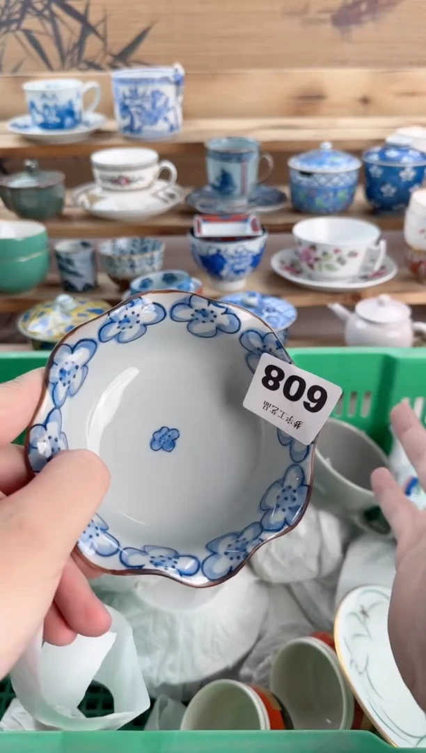 瓷片重****丽瓷器贝壳则无工艺608