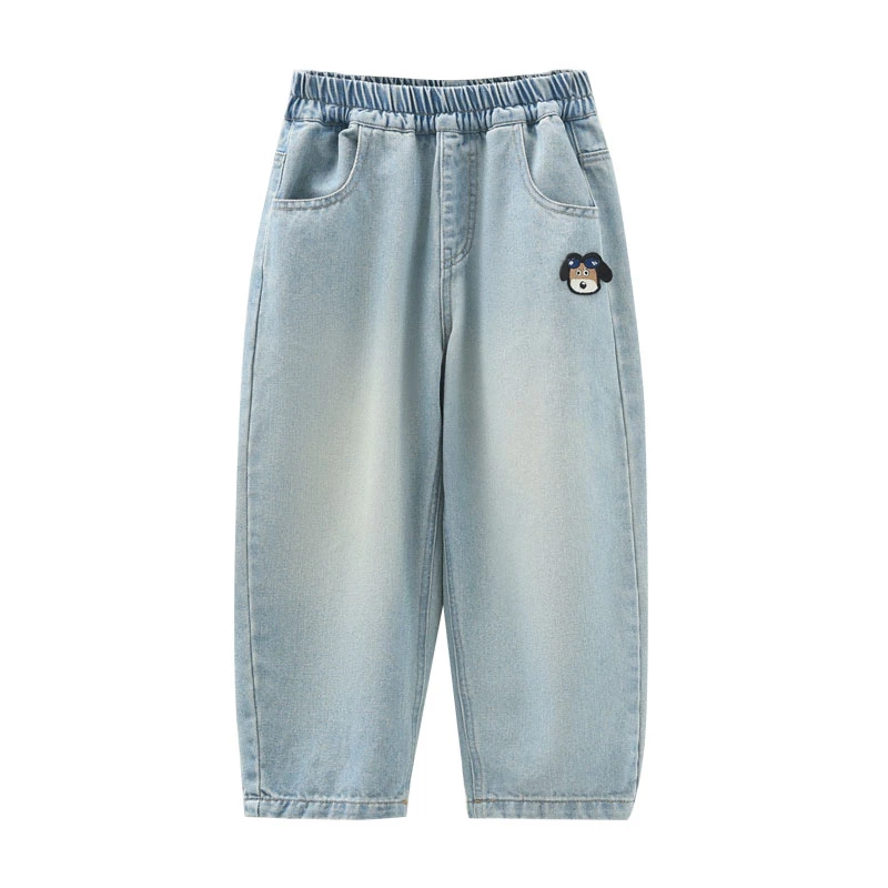 MOMOCO2025秋季新款儿童韩版时尚百搭长裤77330350021