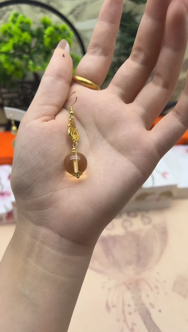 未镶嵌耳饰黄晶21