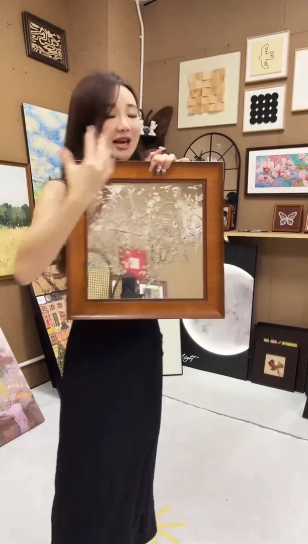 竖款现货    40*40  平安果镜子