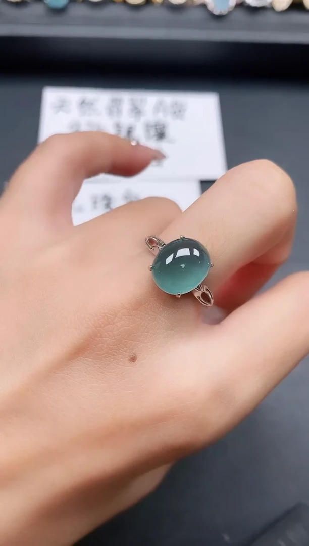 银S925镶嵌戒指翡翠1111