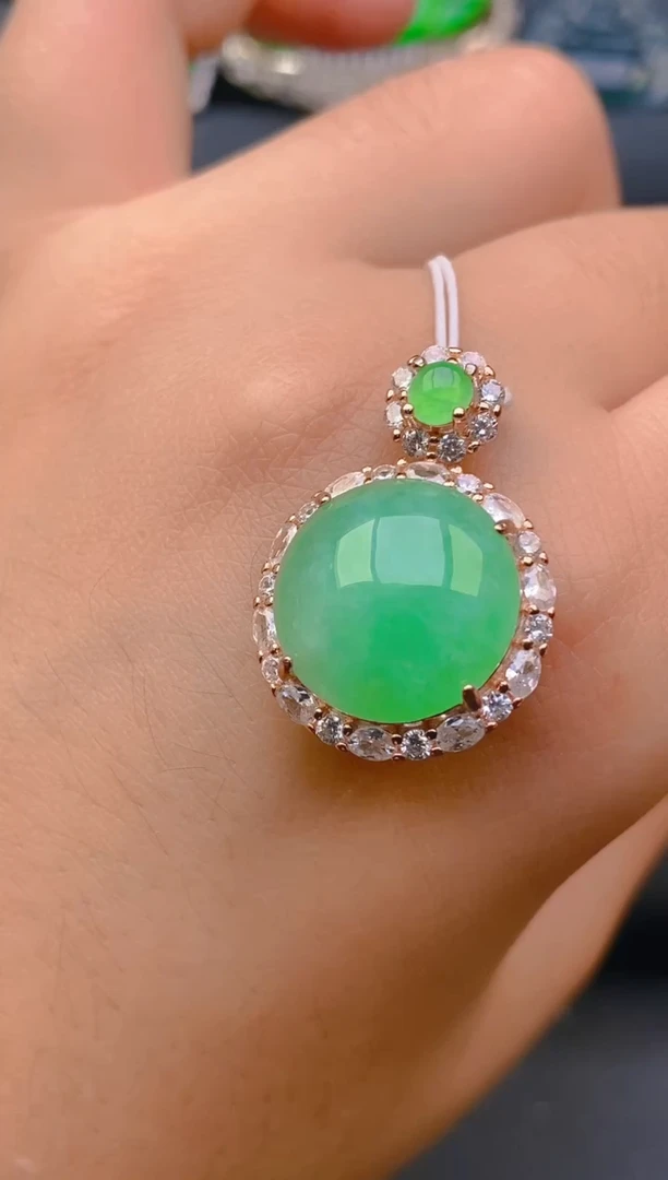 【闪购商品】翡翠戒指银S925镶嵌天然A货翡翠1