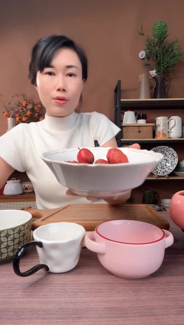 陶瓷8英寸异形麻绳碗微瑕