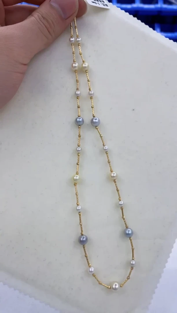 颈饰银S925镶嵌海水珍珠