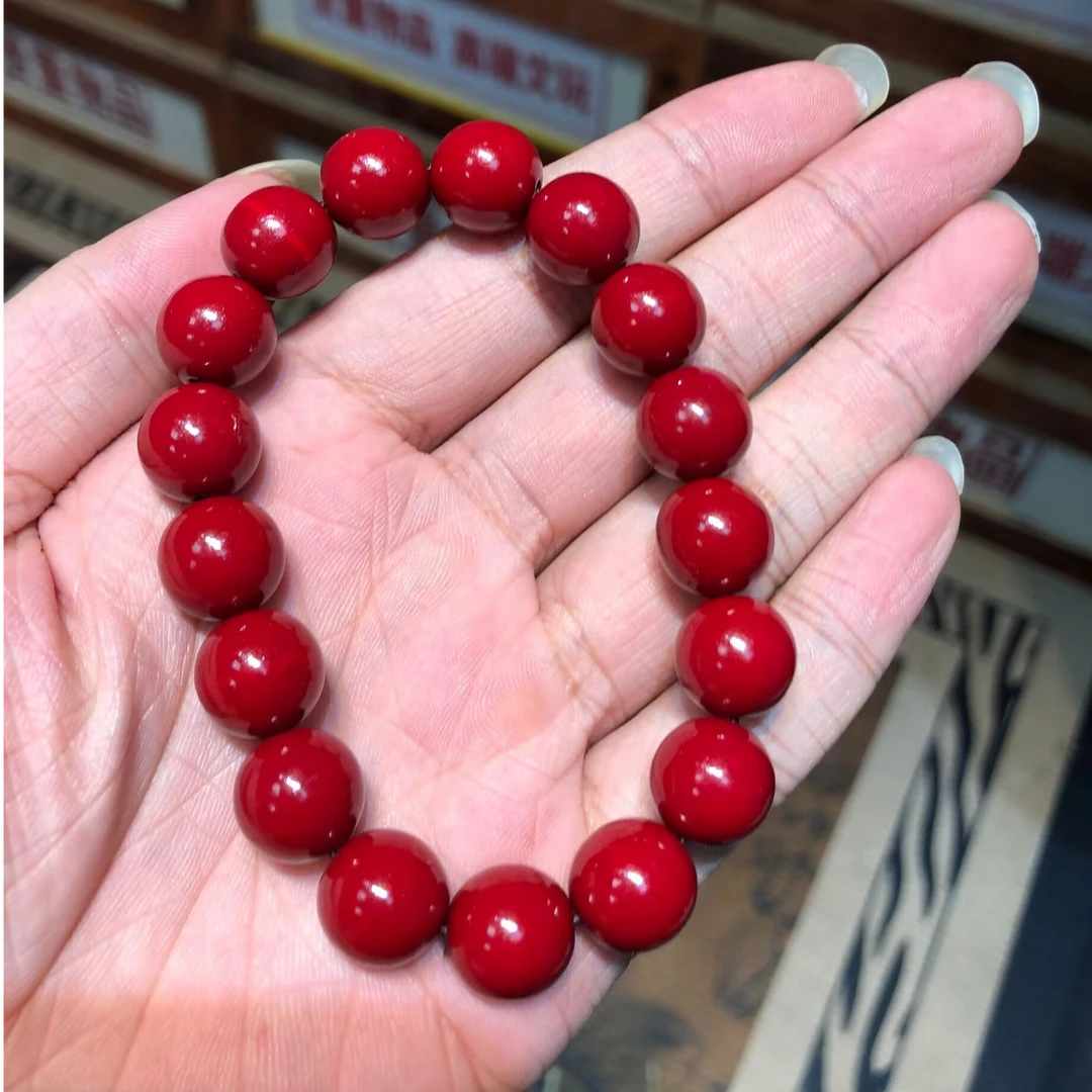 含辰砂工艺品朱砂单圈手串无礼盒