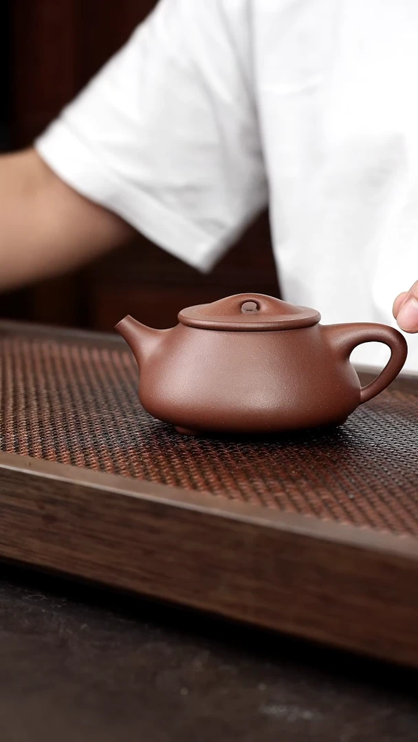 茶壶紫砂老紫泥满瓢