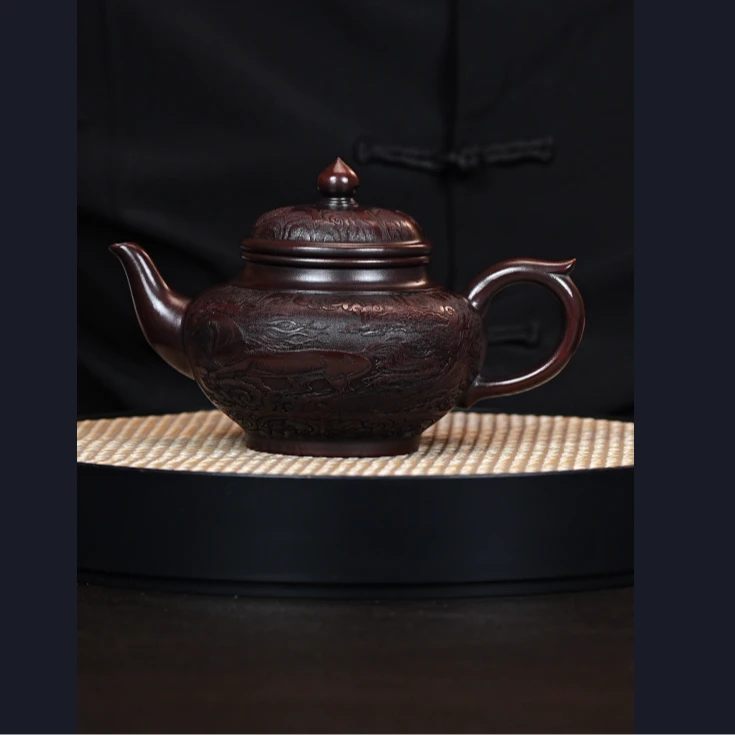 宜兴紫砂 笑樱 明红砂 600cc