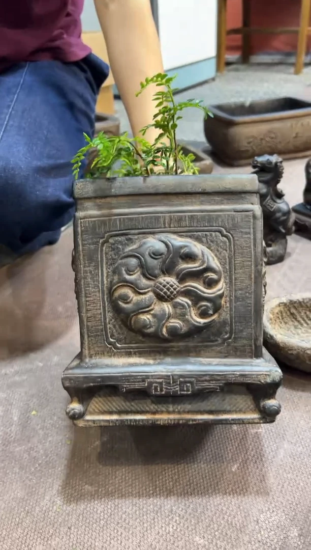 陶土【火山泥】虎头方墩