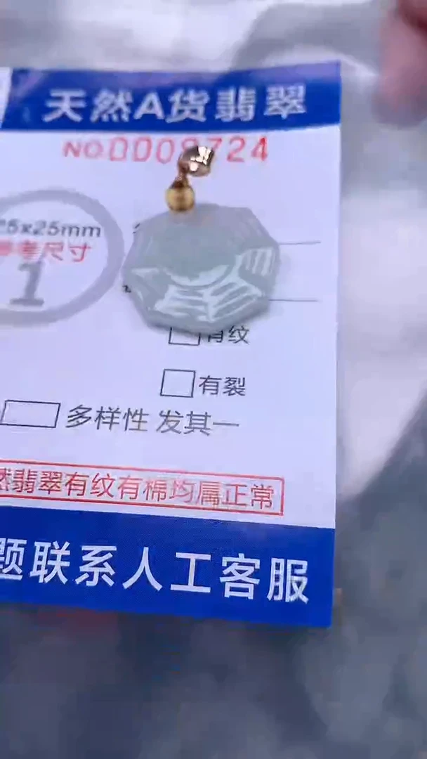 翡翠未镶嵌吊坠(不含链)1