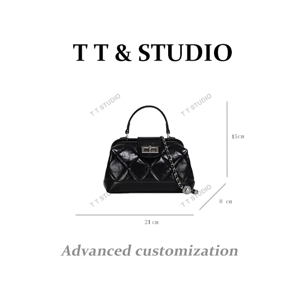 【TT Studio】GQ-78182-黑色 RAIN.CUN时尚简约腋下斜跨轻奢女包