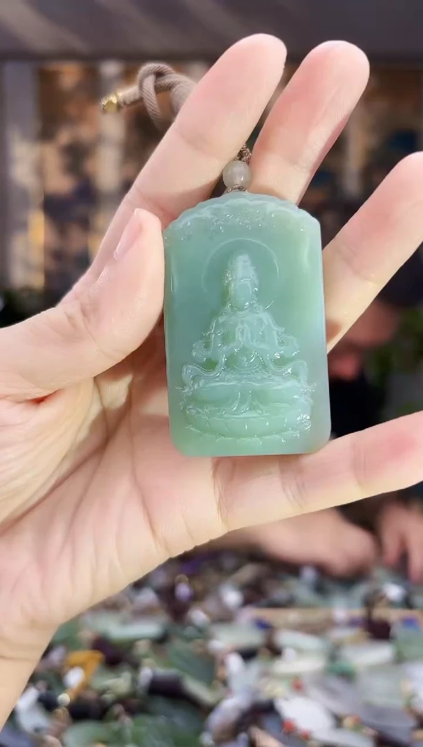 和田玉未镶嵌挂件拍一发一