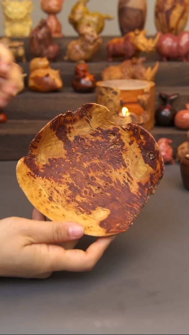 交趾黄檀（大红酸枝）山杏随型碗碗