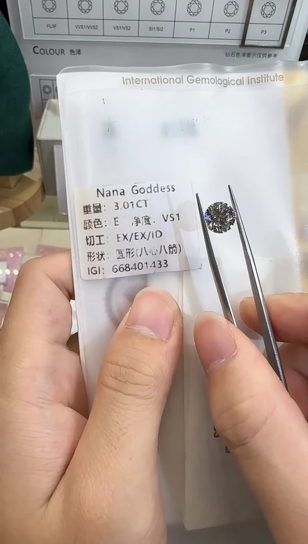 裸石实验室培育钻石@ 3.01ct 先鉴赏，再定制！