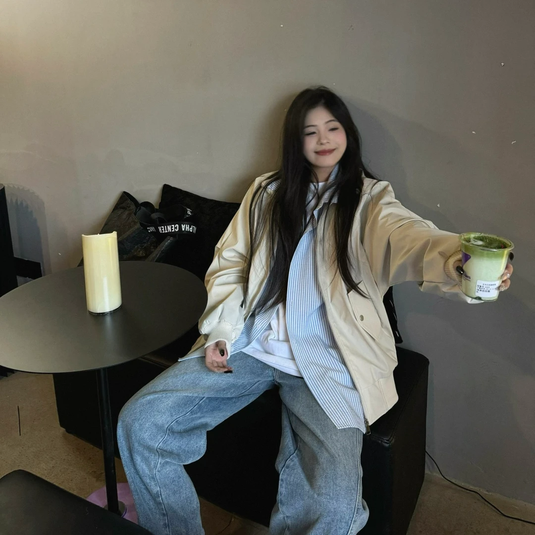 MAGUA麻瓜 2025春装新品 宽松版型 潮牌PU软皮中性夹克外套