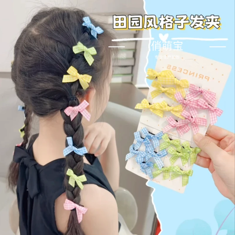 女生儿童简约风韩系小蝴蝶结发夹发卡小清新甜美萌宝网红发饰
