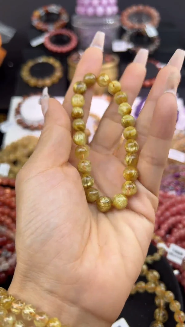 未镶嵌手串水晶金发晶8.8mm