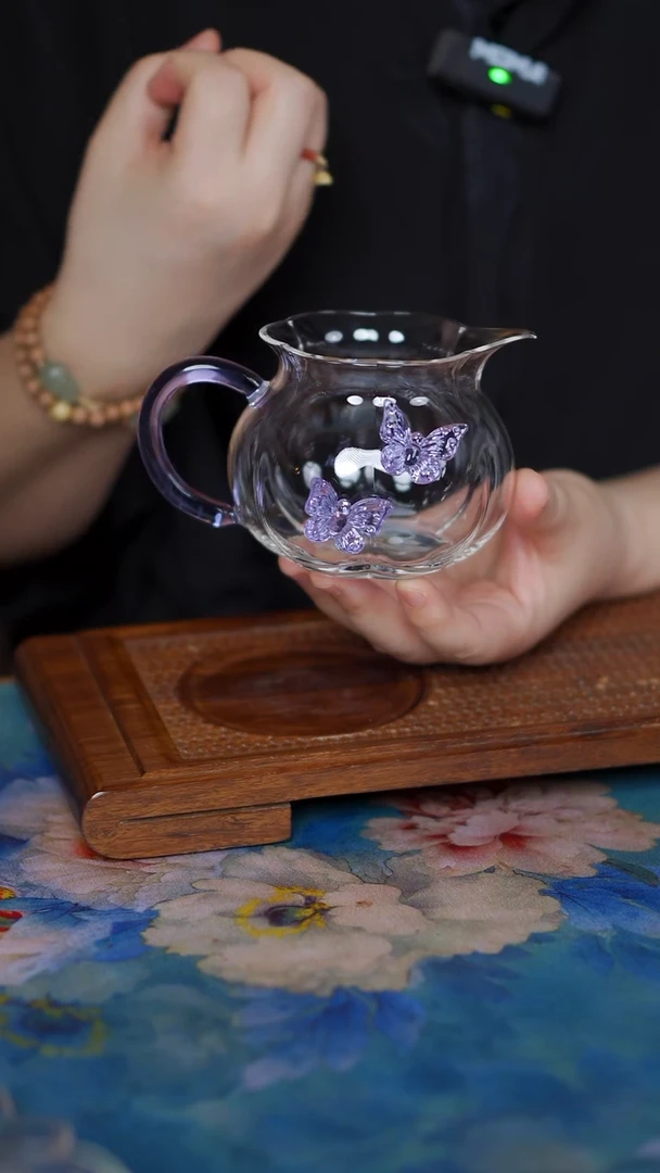 紫色 蝴蝶 纳福 公杯