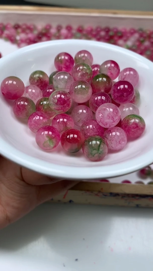 未镶嵌散珠碧玺M715 西瓜碧玺10mm10个6.8元