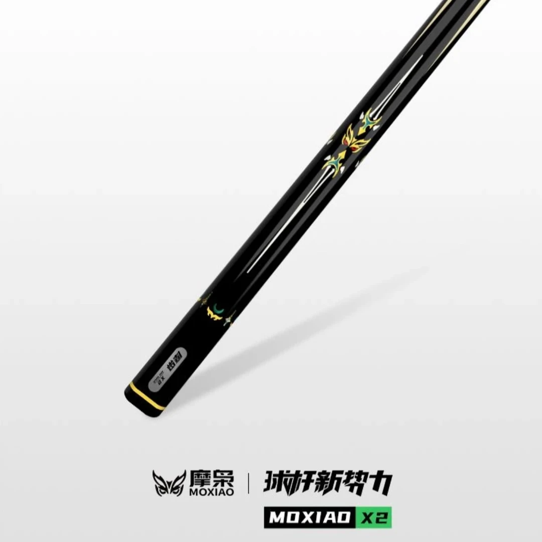 摩枭X2小头一体通杆中式黑八手工免漆台球杆