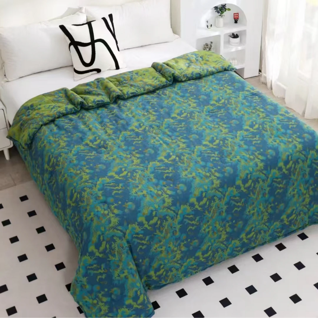 蓝色异域风情--150*200双层纱被子