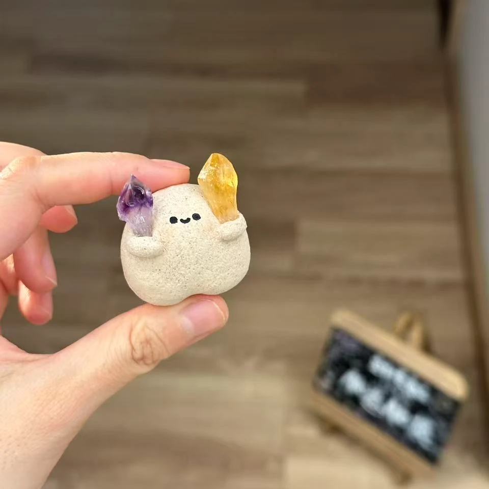 水晶小豆丁饰物双拼小幽灵