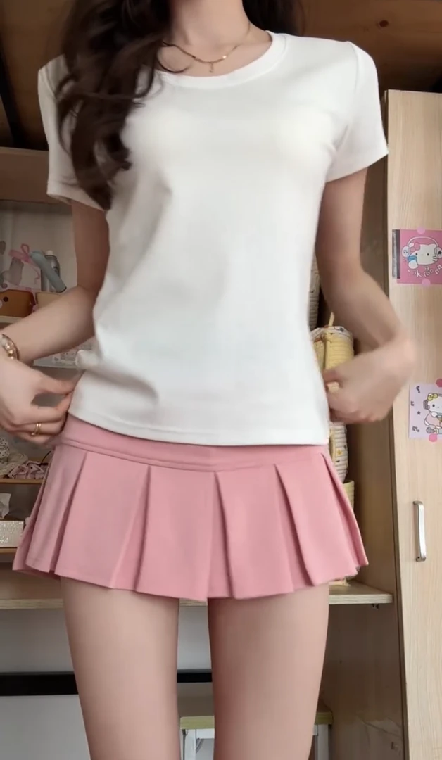 韩ins2025春夏新款时髦休闲百搭小个子显瘦a字防走光短款短裤裤裙