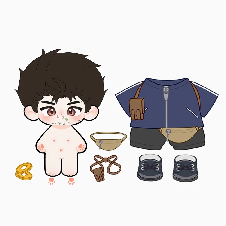 【余量掉落】盗墓笔记正版周边王月半20cm棉花娃娃-裸娃无衣服