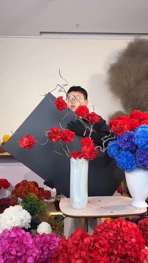 龙枣枝红色花束3枝   10朵花