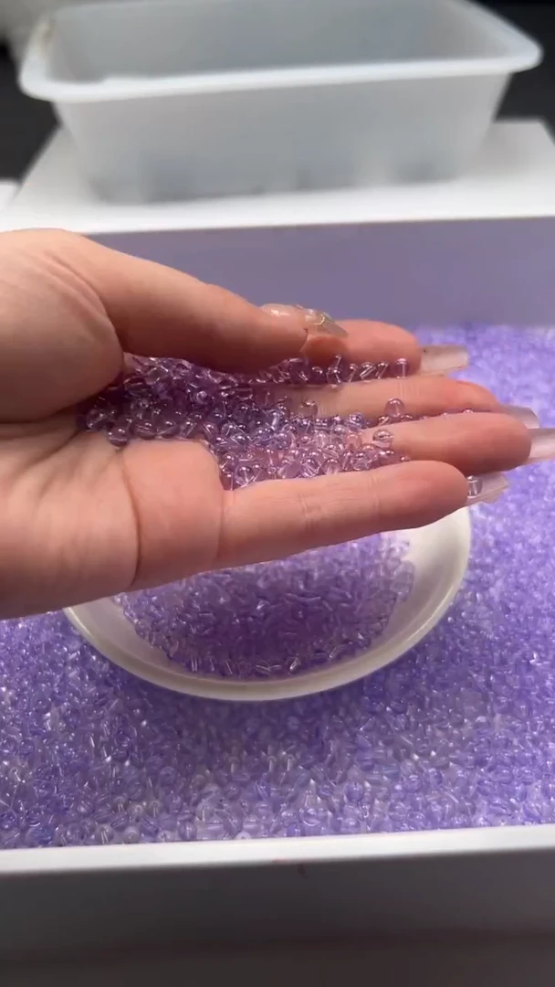 颈饰未镶嵌水晶W1652玻利维亚紫水晶4MM*108颗