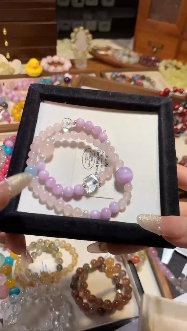 水晶手链合金113天然水晶手串 多样性发货