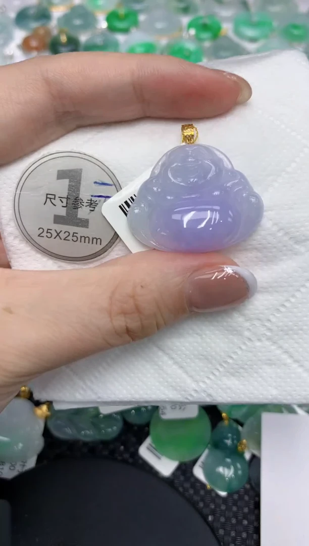 颈饰18K金镶嵌翡翠1111111