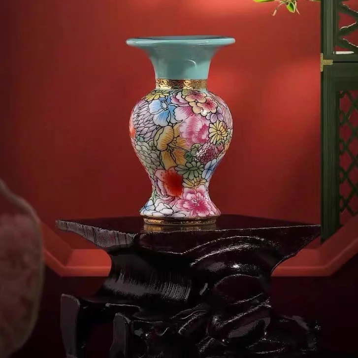 秋香茶具 五言六器手工珐琅如意芳菲香插盖置-5912