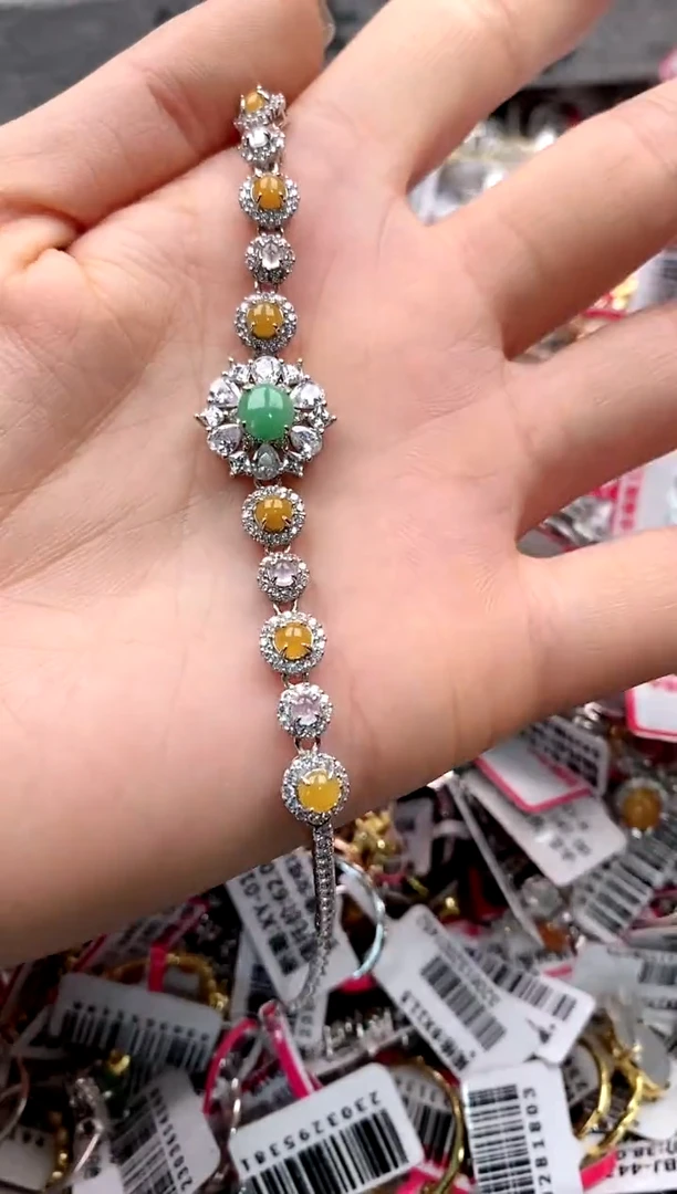 【闪购商品】翡翠戒指银S925镶嵌777777    6