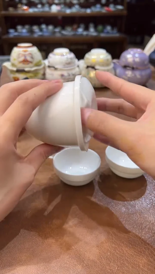 真的很便宜超好看会开片的旅行茶具