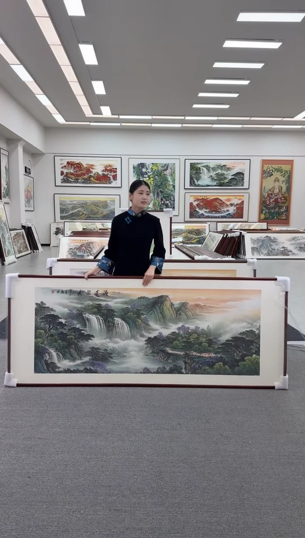 国画手绘  源远流长  219*88