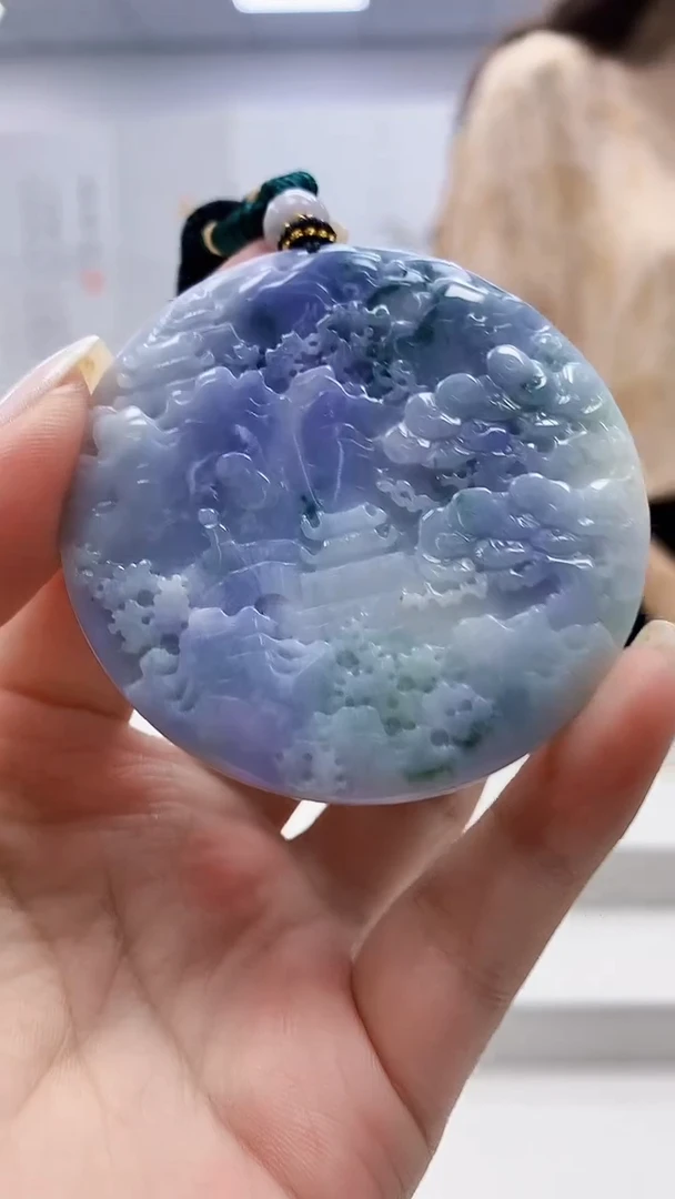 定制翡翠未镶嵌4829ms-毛货136山水