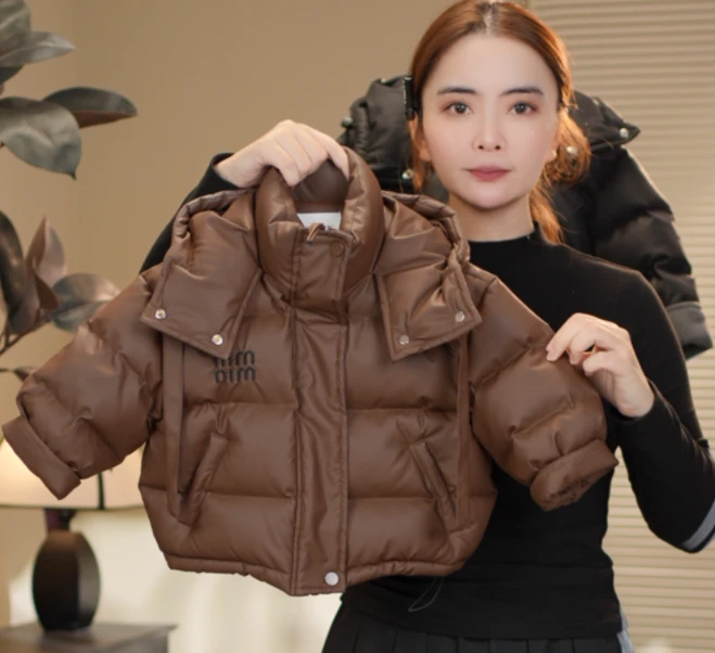 【现货】2025新款男女童冬季纯色保暖短款时尚儿童棉服58523