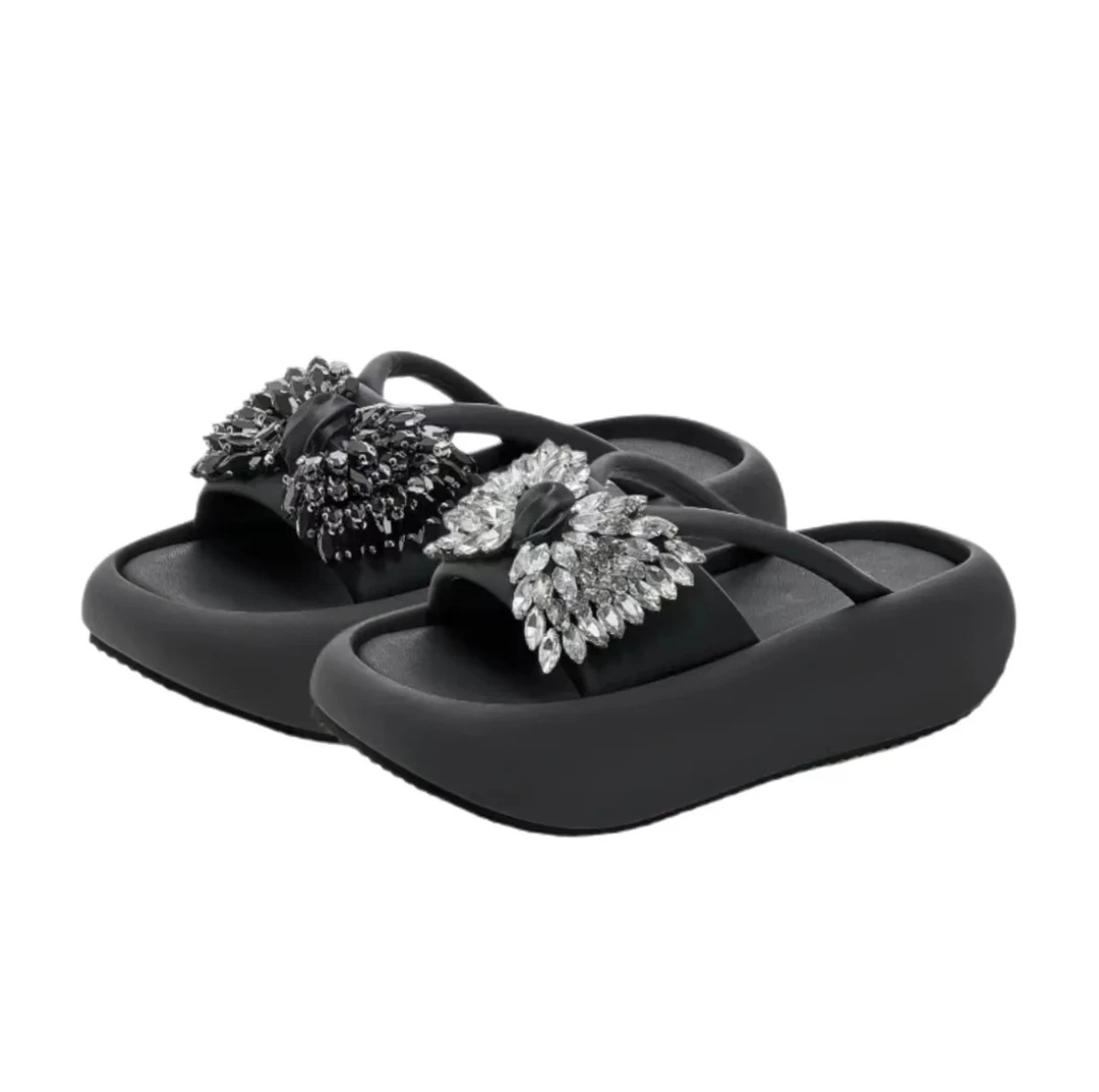 2025夏季新款增高拖鞋女厚底松糕百搭凉拖外穿休闲一字拖